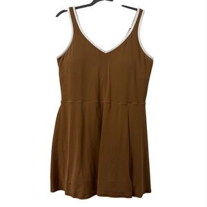 Aerie Real Me‎ Exercise Dress XL Tan PickleBall Preppy Athletic Outdoor